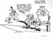 This Watterson sketch is from the 1995 Bloom County retrospective, One Last Little Peek